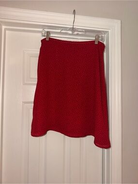 Style & Co. Red Mini Skirt with Subtle Print